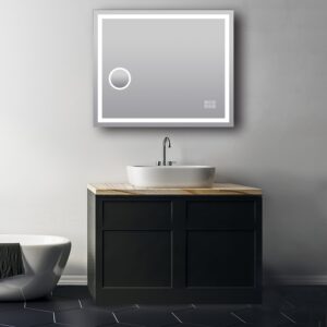 Bluetooth LED Mirror with Magnifier 900x750mm