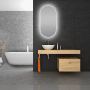 Oval Shape Backlit LED Mirror 500x1000mm