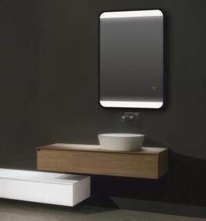 Black Frame LED Mirror