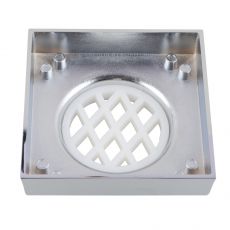 Chrome Smart Tile Insert Floor Waste Shower Grate Drain (88mm outlet)