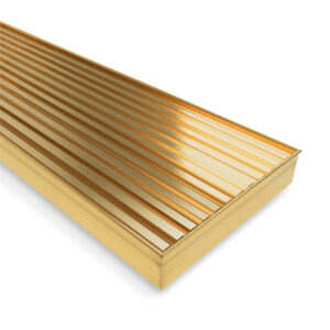 Brushed Yellow Gold 900 mm Grill Floor Waste