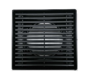 Black Linear Floor Grate S/Steel (80mm Waste)