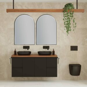 Arch LED Framed Mirror – Gun Metal –  600x900mm | UNI-GM