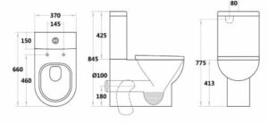 Classic Curved Flush – Back-to-wall Wall Faced Toilet Suite | LXT016