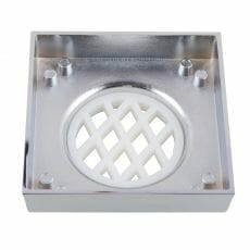 Chrome Smart Tile Insert Floor Waste Shower Grate Drain (88mm outlet)