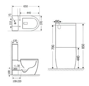 KORA Tornado Rimless Toilet Suite | LXT005