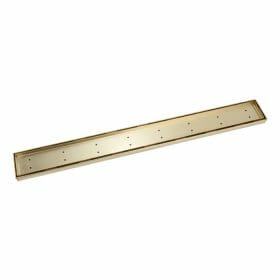 600mm Brushed Gold Tile Insert Floor Waste – Center Cut | TI-BG-600