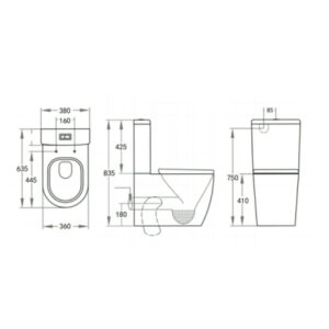 Rola Short Projection White Toilet Suite | LXT001