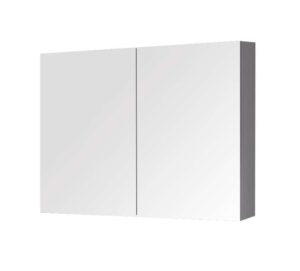 750mm Pencil Edge PVC Shaving Cabinet – Gloss White – 750x720x150