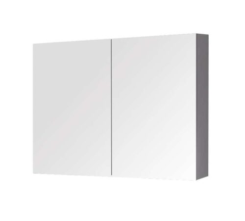 750mm Pencil Edge PVC Shaving Cabinet - Gloss White - 750x720x150