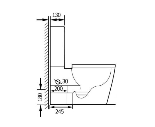 Back to Wall Toilet Suite - White - Rimless - 620x360x820mm | LXT004 - Image 3