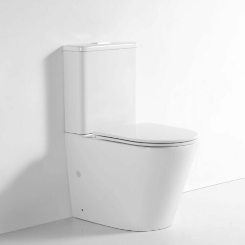 Back to Wall Toilet Suite - White - Rimless - 620x360x820mm | LXT004