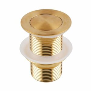 32/40mm Solid Brass Basin Pop Up Waste – Brushed Gold – NO Overflow | PU-BG1 (PW02.04)