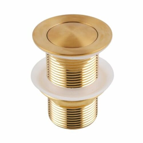 32/40mm Solid Brass Basin Pop Up Waste - Brushed Gold - NO Overflow | PU-BG1 (PW02.04)