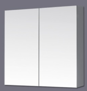 600mm Pencil Edge PVC Shaving Cabinet – Gloss White – 600x720x150